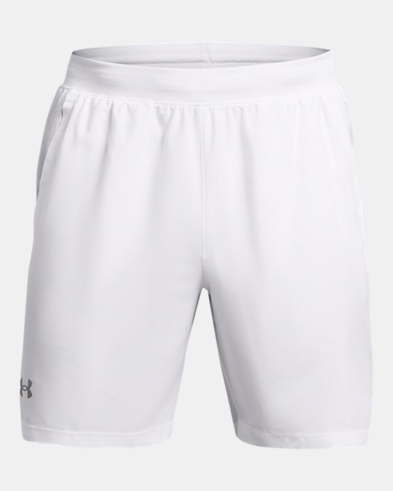 Shorts UA Launch 18 cm da uomo, White, pdpMainDesktop image number 4